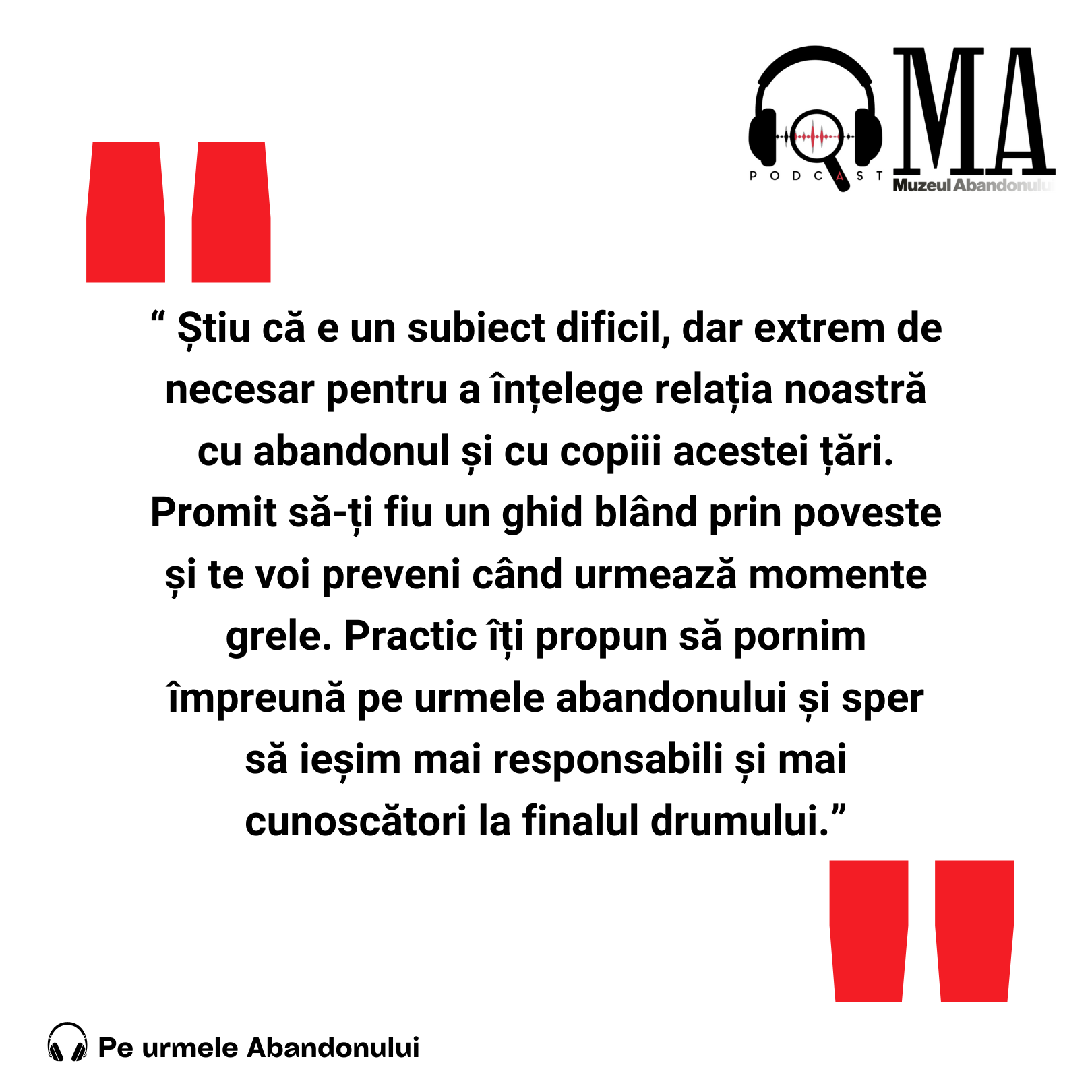 Pe urmele abandonului | Un podcast de investigații cu și despre abandon.