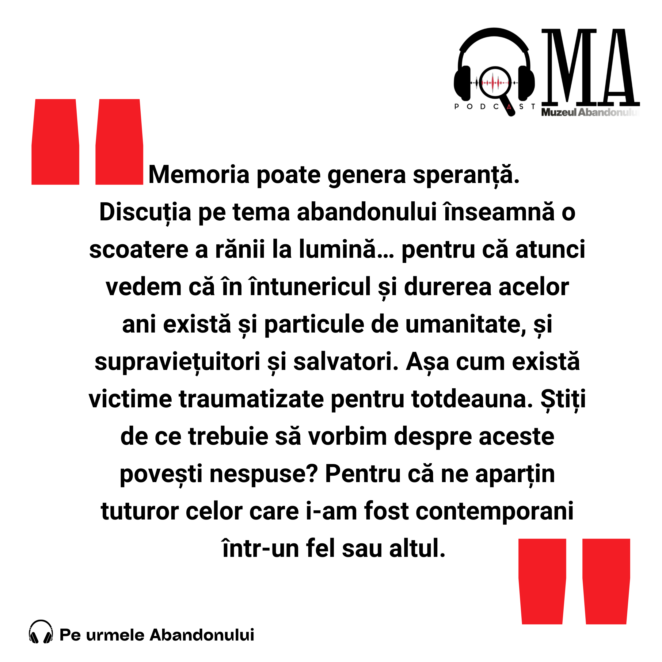 Pe urmele abandonului | Un podcast de investigații cu și despre abandon.