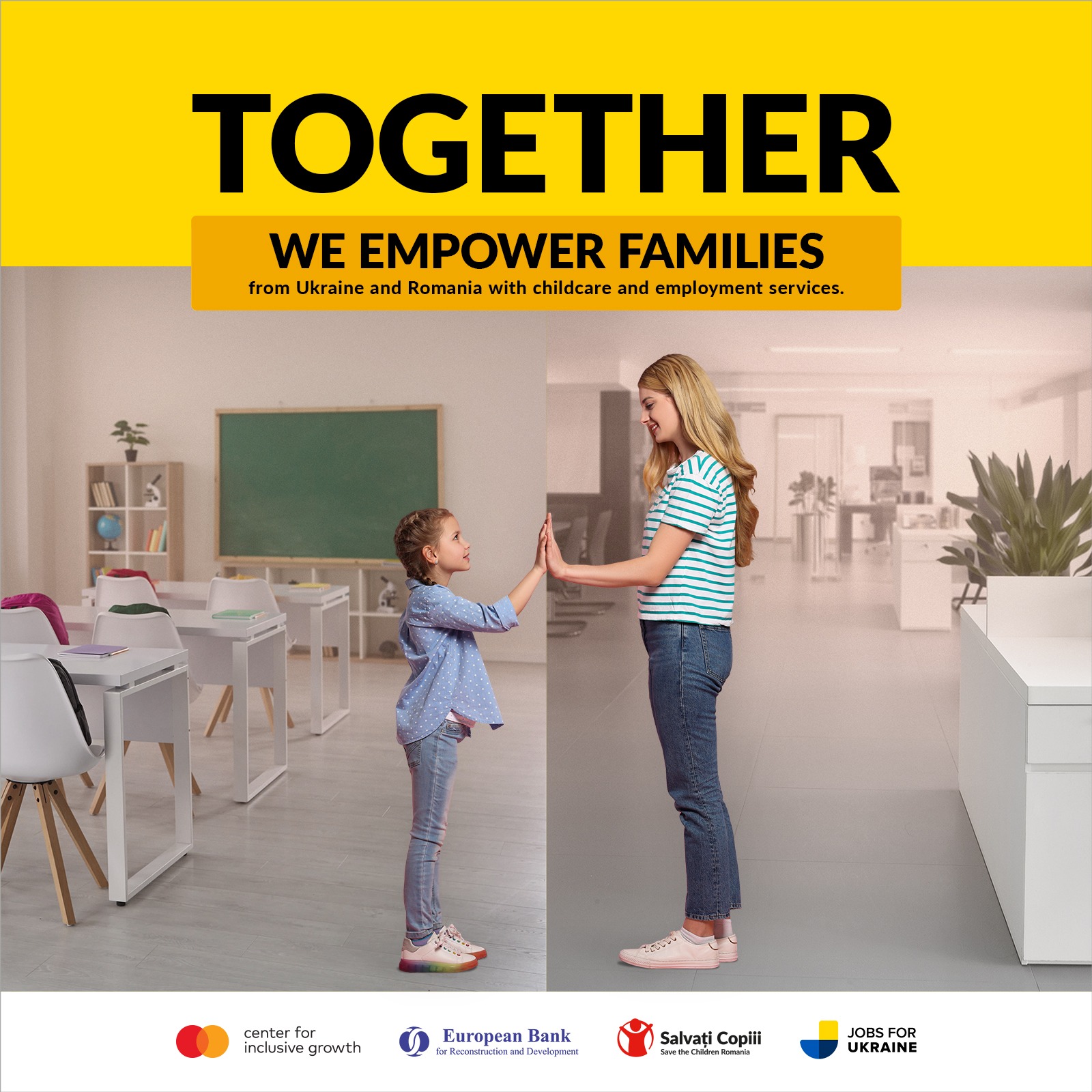 Sprijin pentru ingrijirea copiilor in vederea integrarii pe piata muncii a familiilor din Ucraina