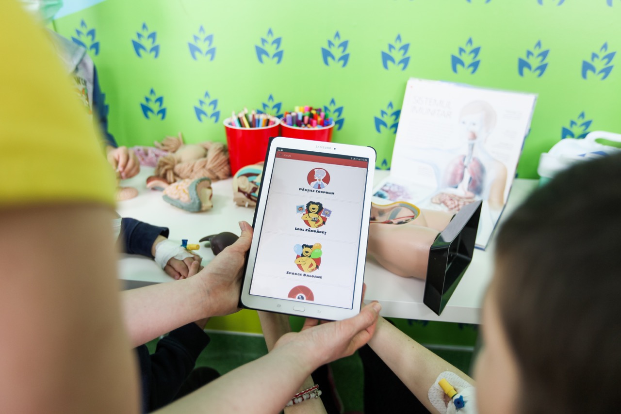Aplicatia mobila Leul Curajos - Educatie pentru sanatatea copiilor bolnavi de cancer