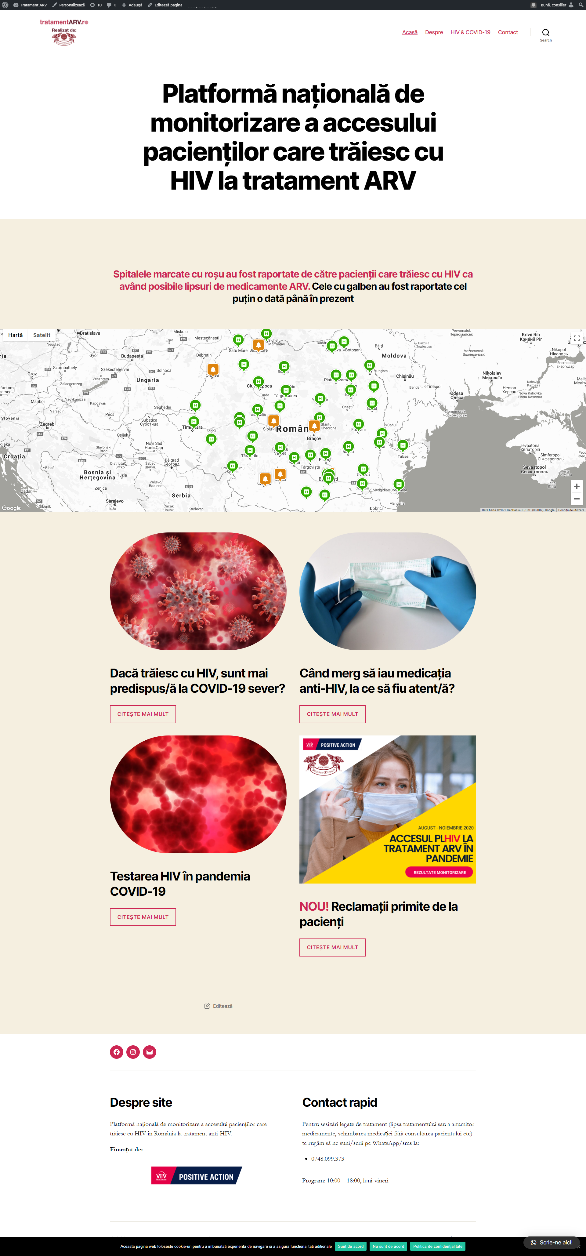 www.tratamentARV.ro - primul site din Romania de raportare a lipsei din spitale a tratamentului anti-HIV