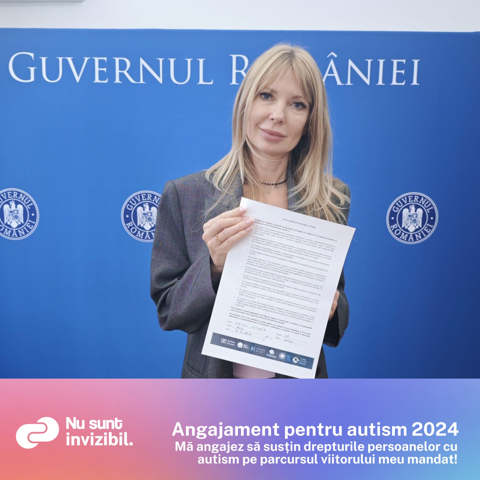 Campania ”Nu sunt invizibil” (semneaza Angajamentul în autism)