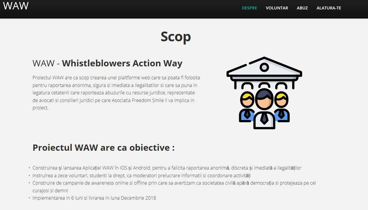 WAW Whistleblower Action Way www.avertizez.ro