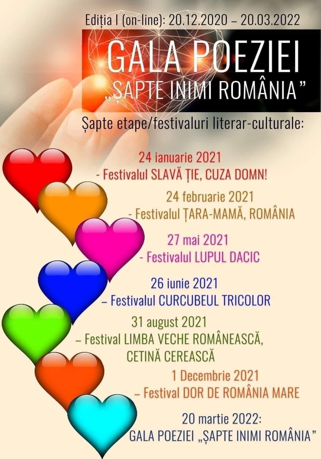 Gala Poeziei "ȘAPTE INIMI ROMÂNIA"