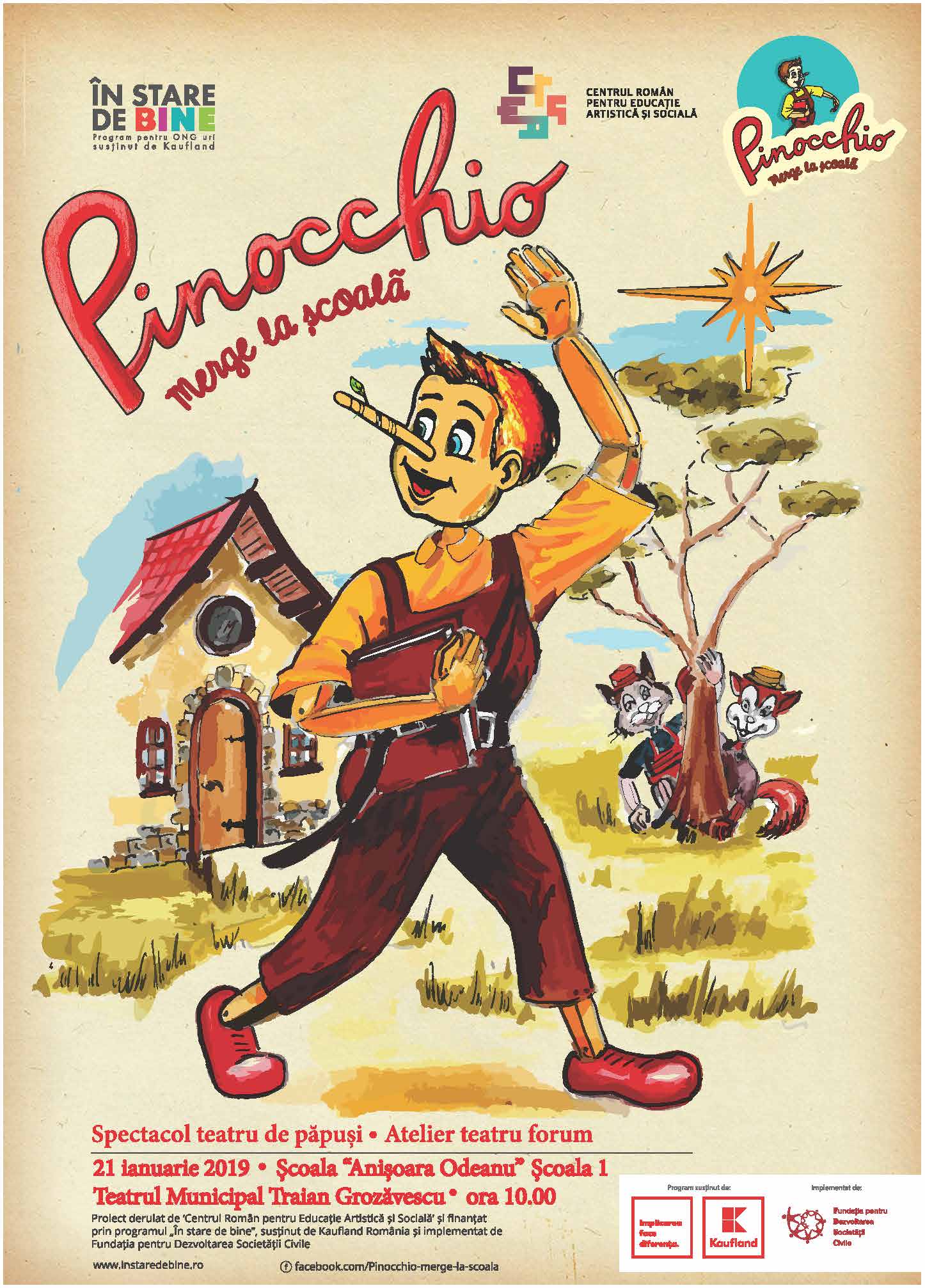 Pinocchio merge la scoala!