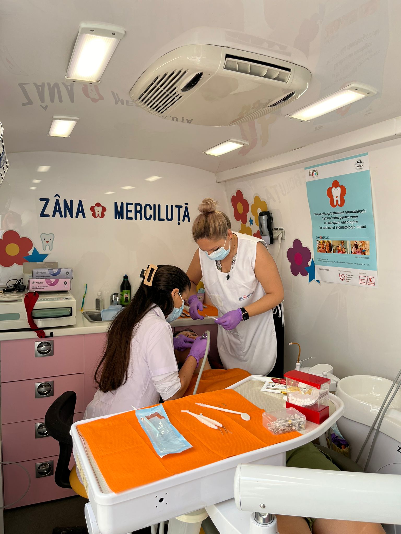 Prevenție și tratament stomatologic pentru copii cu afecțiuni oncologice în cabinetul stomatologic mobil