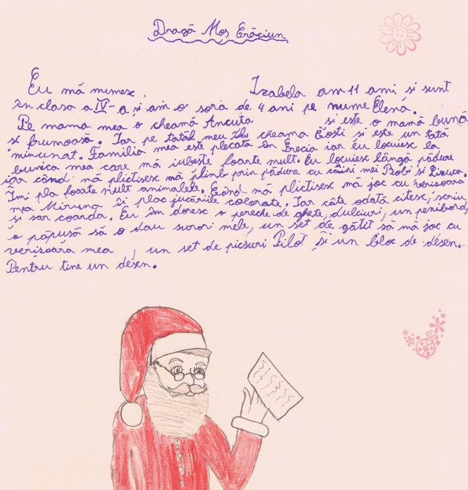 1.000 de copii din 26 de comunități defavorizate din întreaga țară i-au trimis scrisori lui Moș Crăciun