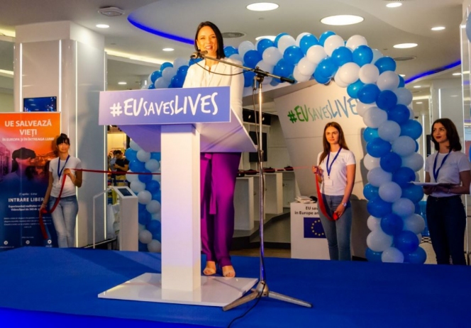 Caravana interactivă “UE salvează vieți” vine la Plaza România
