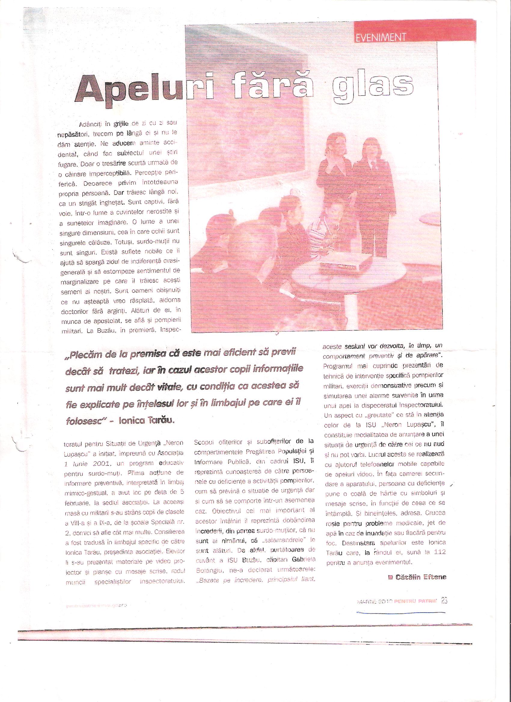 SUNT SURDO-MUT. VREAU SI EU SA SUN LA 112!