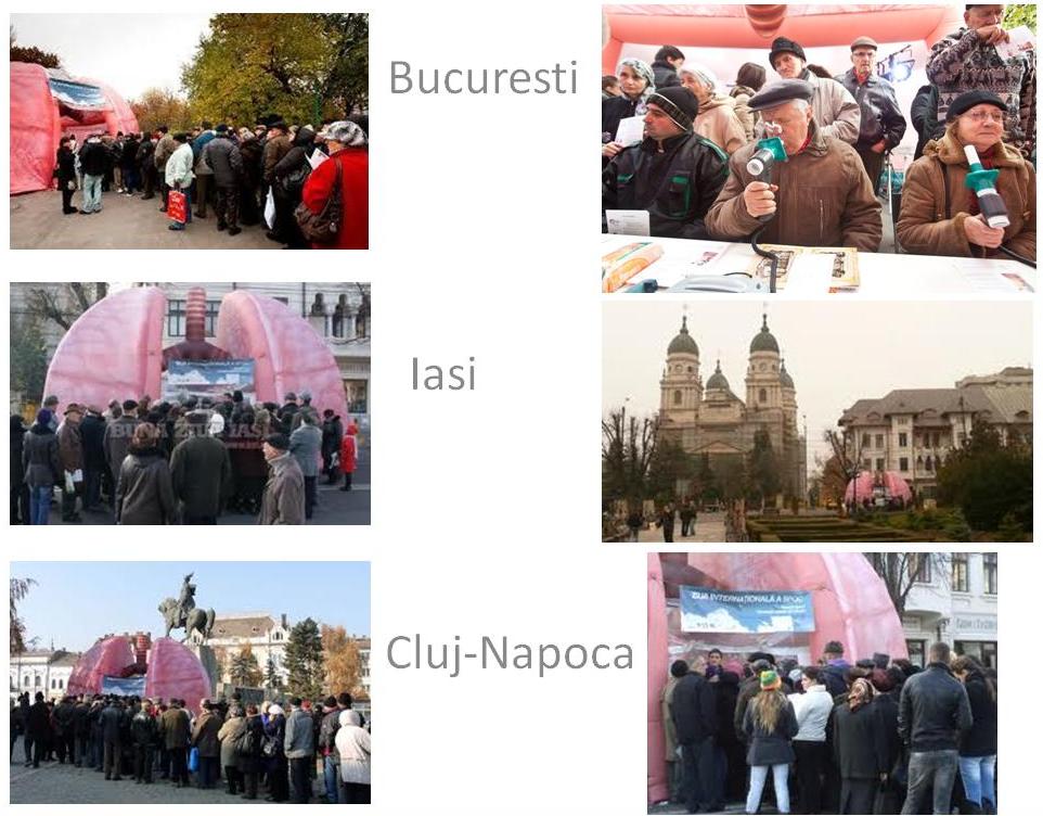 Campania nationala de informare cu privire la BPOC (bronhopneumopatia obstructiva cronica, o boala cauzata de fumat si poluare), „Un singur pas iti taie rasuflarea? Nu lasa plamanii sa te imbatraneasca!”, realizata de Centrul pentru Politici si Servicii de Sanatate cu sprijinul GlaxoSmithKline (GSK) Romania