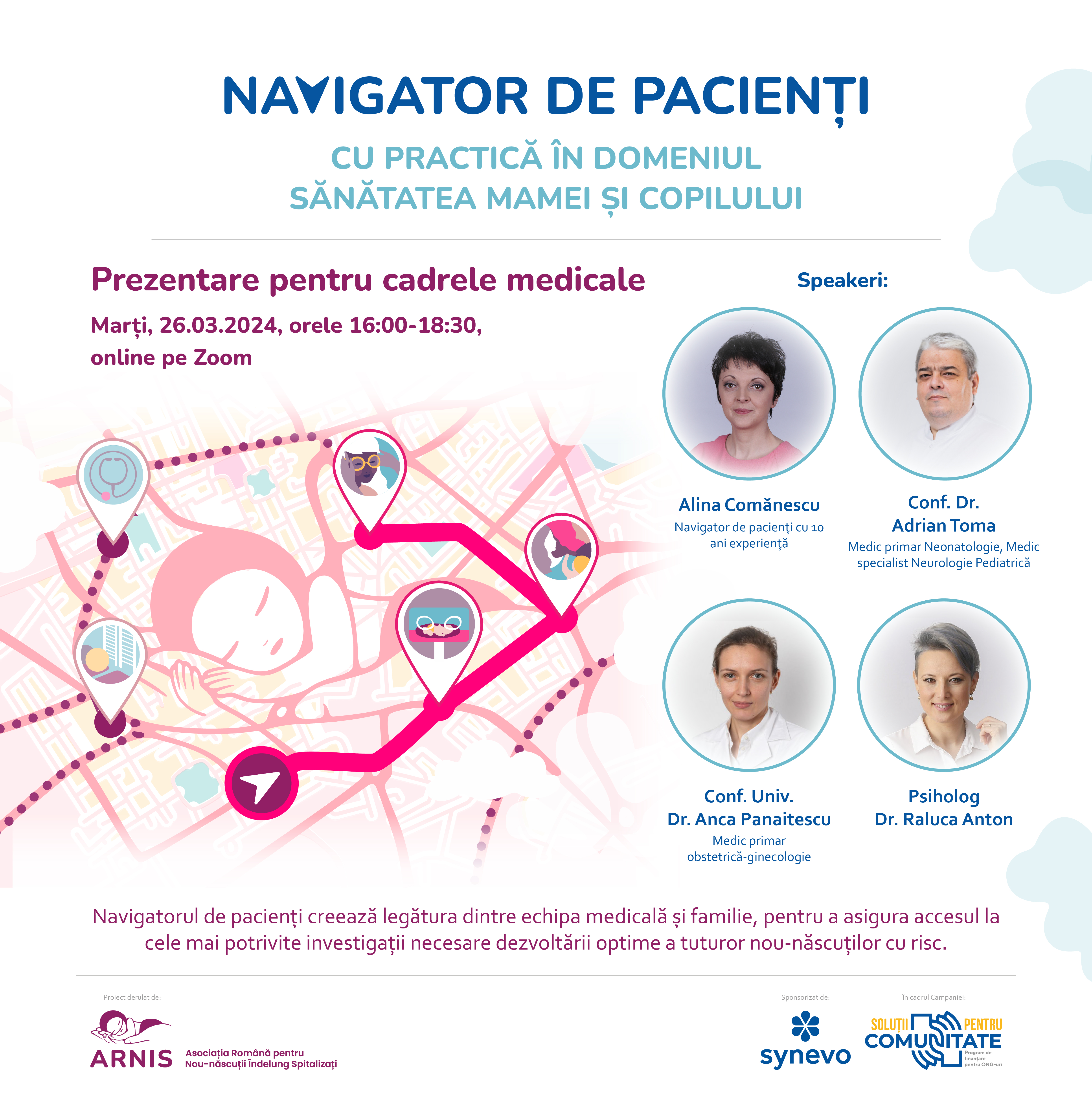 Navigator de pacienți cu practică în domeniul Sănătatea mamei și copilului