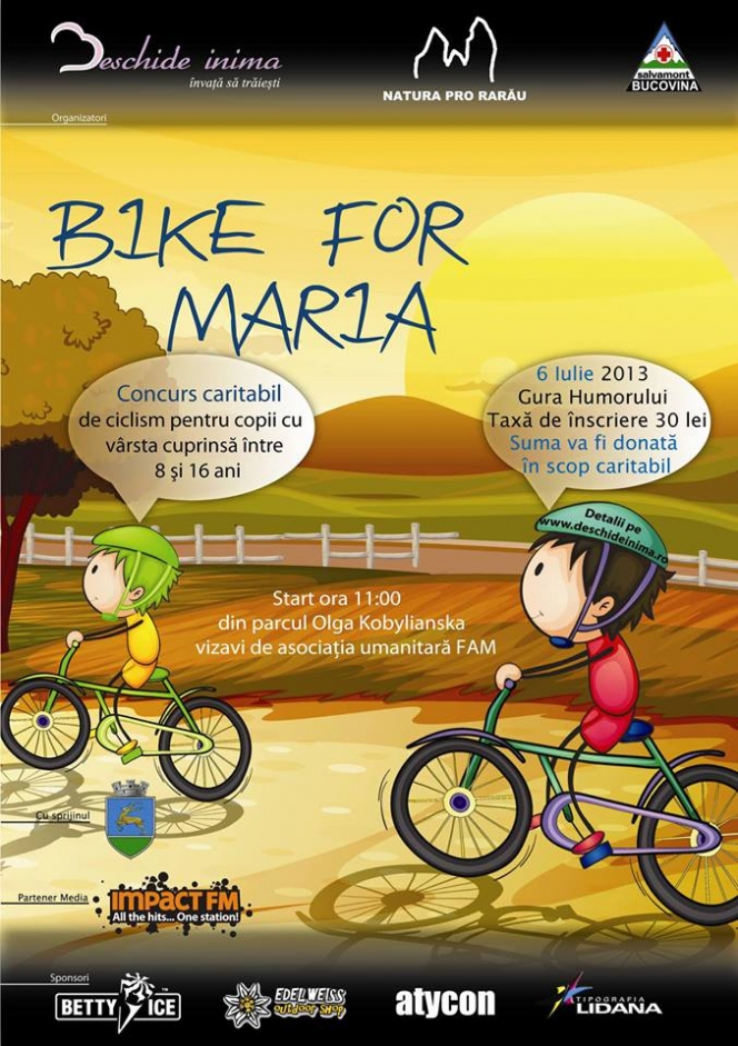 Bike for Maria – concurs caritabil de ciclism desfasurat la Gura Humorului