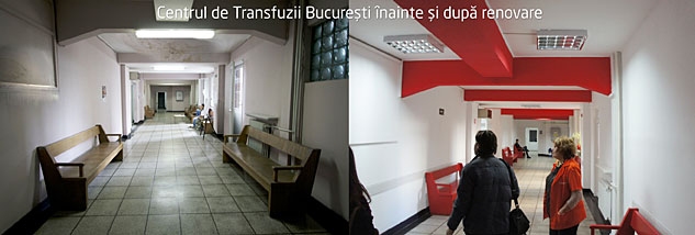 Romanii pot dona sange intr-un spatiu renovat si modernizat in cadrul Centrului de Transfuzii Sanguine Bucuresti