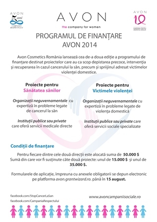 Program de finantare Avon 2014