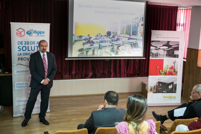 Saint-Gobain Rigips sustine initiativa de a crea un mediu propice invatarii in cadrul scolii, in Romania