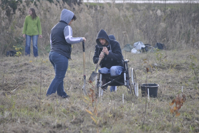 7.000 de puieti de stejar, frasin si paltin au fost plantati la Ploiesti de voluntarii Asociatiei MaiMultVerde