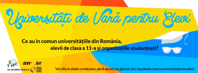 Universitati de Vara pentru Elevi //  Alianta Nationala a Organizatiilor Studentesti din Romania/ ANOSR