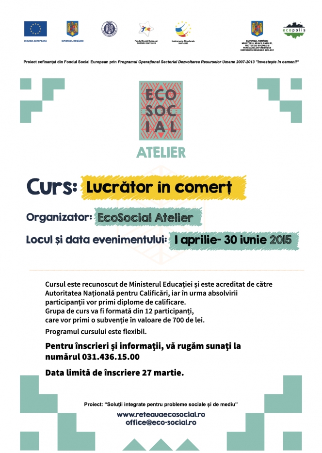 Curs gratuit de Lucrator in Comert