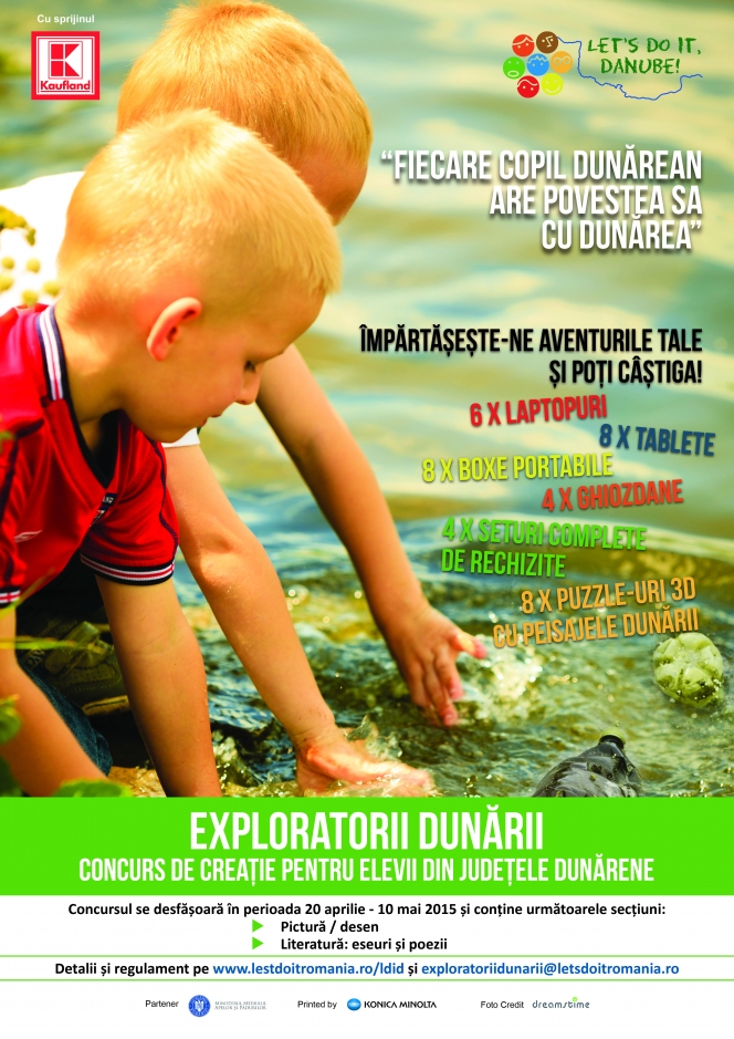 ”Let’s Do It, Danube!” organizeaza concursul de creatie ”Exploratorii Dunarii”, adresat elevilor din scolile judetelor dunarene