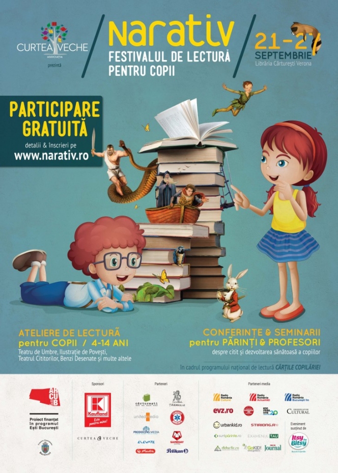 Asociatia Curtea Veche organizeaza NARATIV – Festivalul de lectura pentru copii