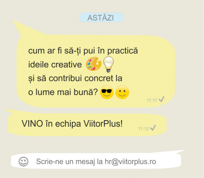 Vino in echipa noastra de voluntari creativi si comunicativi