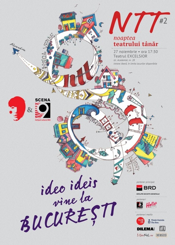 Noaptea Teatrului Tanar: un concentrat de festival de teatru pentru noua generatie pe 27 noiembrie, la Bucuresti.