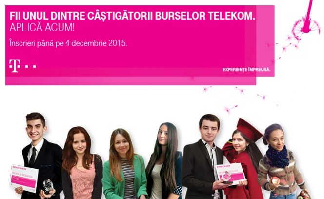 Telekom Romania acorda 10 burse de excelenta in cadrul editiei 2015 a programului “Bursele Telekom”