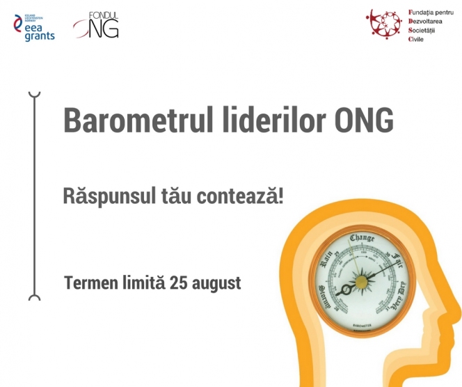Participă la cercetarea Barometrul liderilor ONG 2016