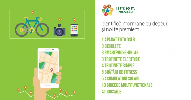 Premii și evenimente speciale pe bicicletă pentru cei care contribuie la Harta Deșeurilor