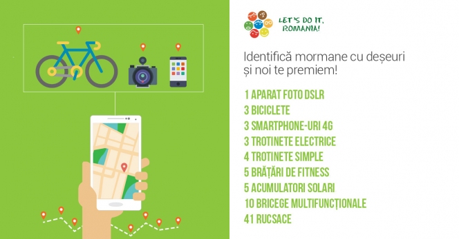 Premii și evenimente speciale pe bicicletă pentru cei care contribuie la Harta Deșeurilor