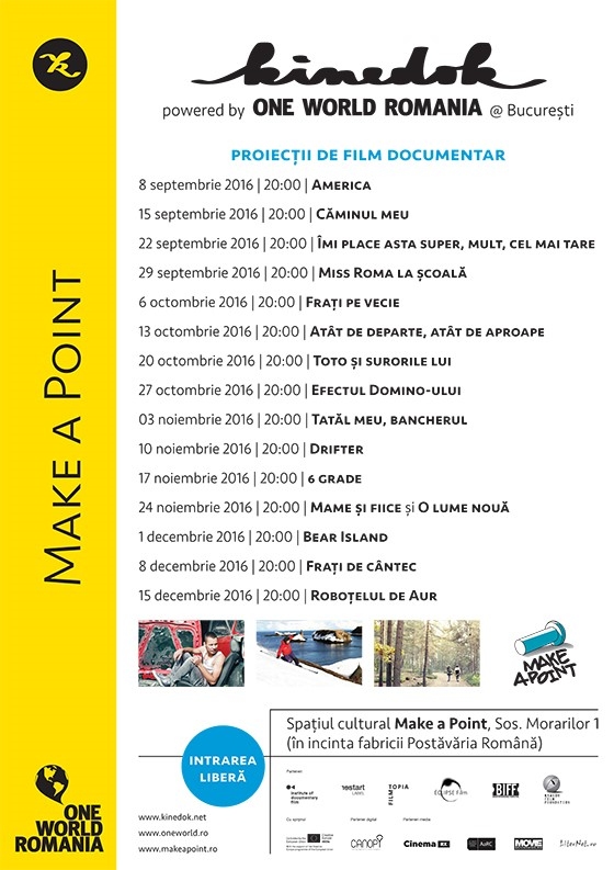 La Make a Point, luna Septembrie vine cu filme documentare