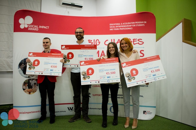 Fabrica de experimente, THATS și Spico, câștigătorii Social Impact Award România