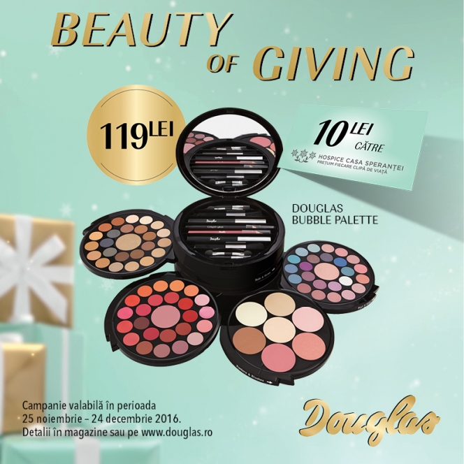 Douglas lansează campania anuală de strângere de fonduri „Beauty of Giving”