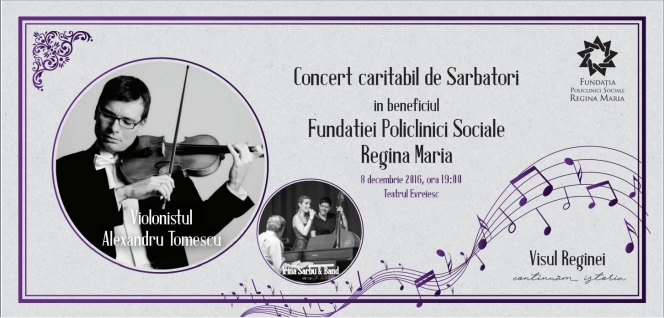 Cauza a peste 4000 de pacienți sociali, susținută intr-un concert caritabil de Crăciun de către artiștii Alexandru Tomescu și Irina Sârbu