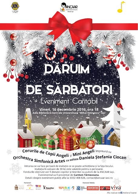 Dăruim de Sărbători, eveniment caritabil în beneficiul copiilor și tinerilor cu autism