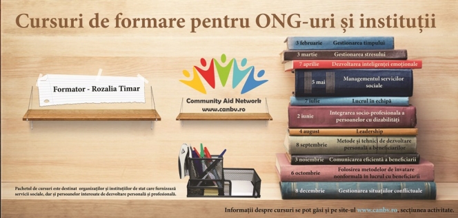 Cursuri de formare pentru furnizori de servicii sociale: organizații și instituții