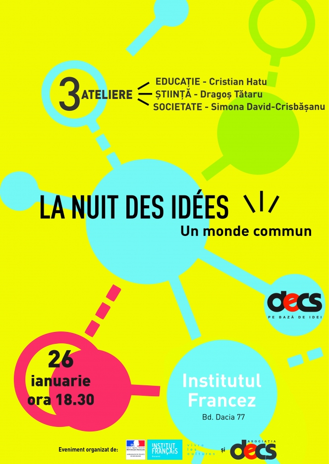 26 ianuarie – Noaptea Ideilor la Institutul Francez