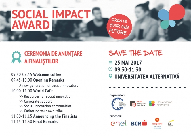 UPDATE: înscrierile la Social Impact Award, competiție cu premii de 5000 de euro pentru idei de afaceri sociale