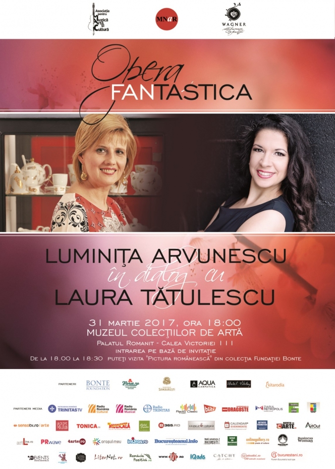 Seratele muzicale OPERA FANtastica la Muzeul Colecţiilor de Artă LUMINIȚA ARVUNESCU ÎN DIALOG CU LAURA TĂTULESCU