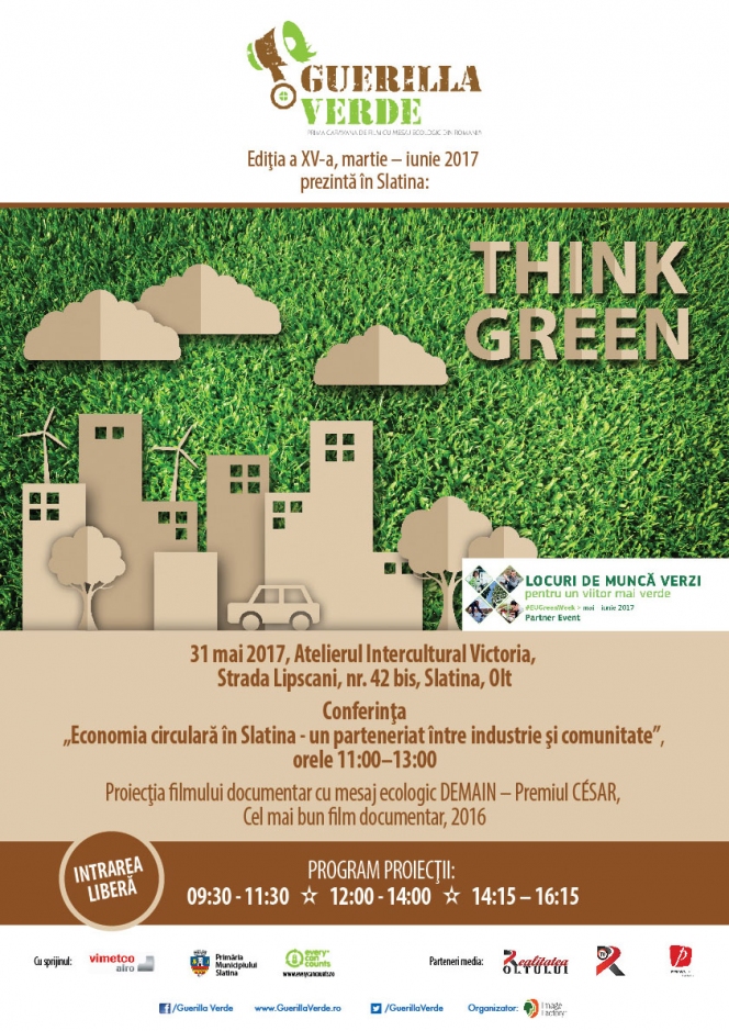 Guerilla Verde aduce evenimentul european Green Week în Slatina