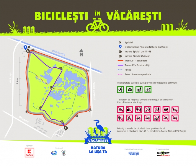 Biciclești în Văcărești: primul traseu de cicloturism inaugurat în Parcul Natural Văcărești