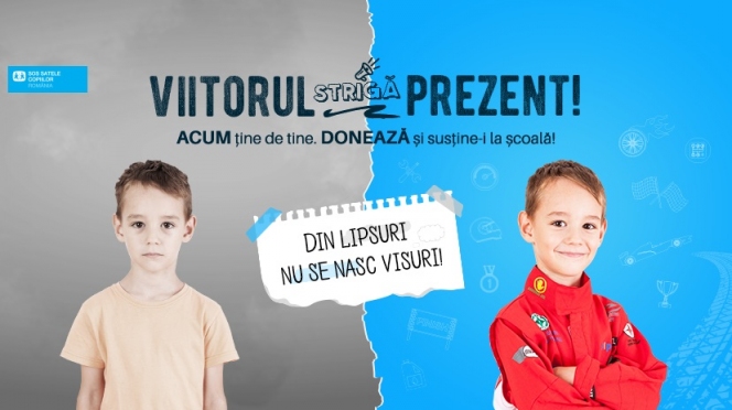 Viitorul strigă prezent! // o campanie SOS Satele Copiilor România pentru susținerea la școală a 200 de copii