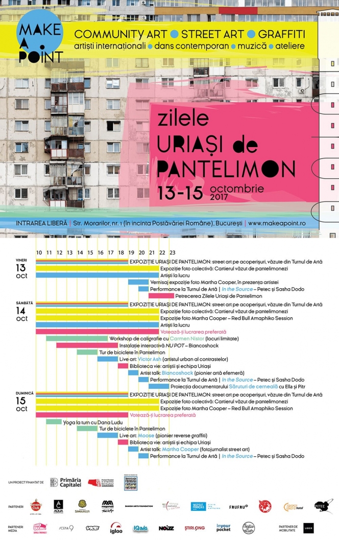 Prima expoziție din lume de street-art pe acoperișuri se deschide pe 13-15 octombrie in Pantelimon, România