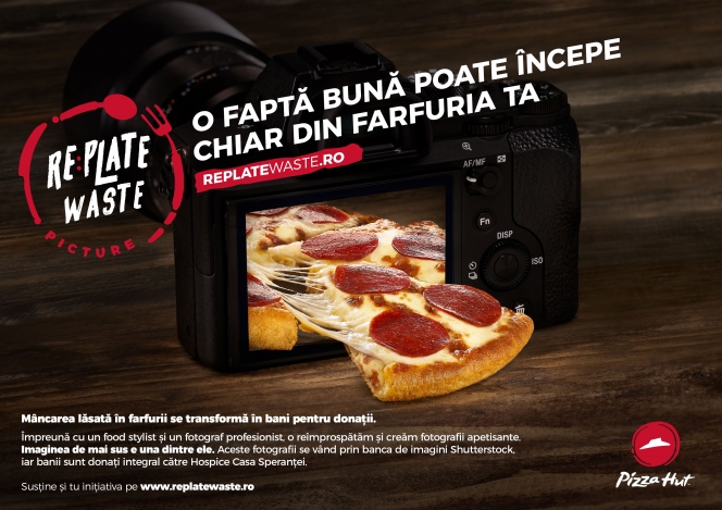 Pizza Hut şi Shutterstock lansează Replate Waste - o inițiativă de prevenire a risipei alimentare din România