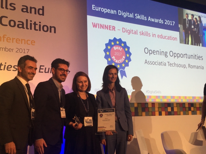 Opening Opportunities, câștigător în competiția European Digital Skills Awards 2017
