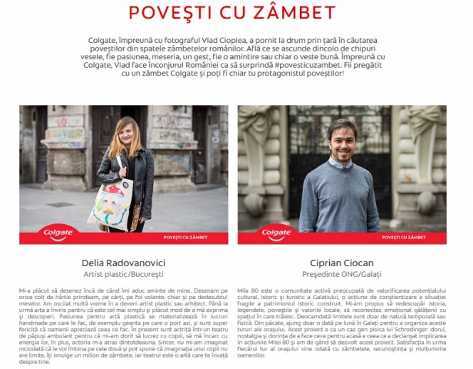 România merită zâmbete Colgate // Colgate și Golin au căutat poveștile din spatele zâmbetelor românilor