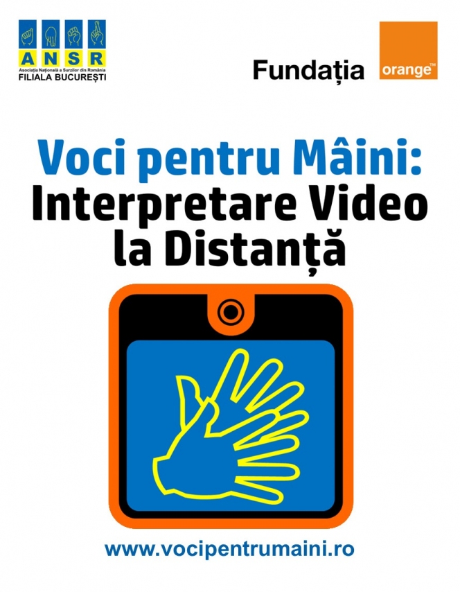 Premieră în România - interpretare mimico-gestuală la distanță, prin apeluri video