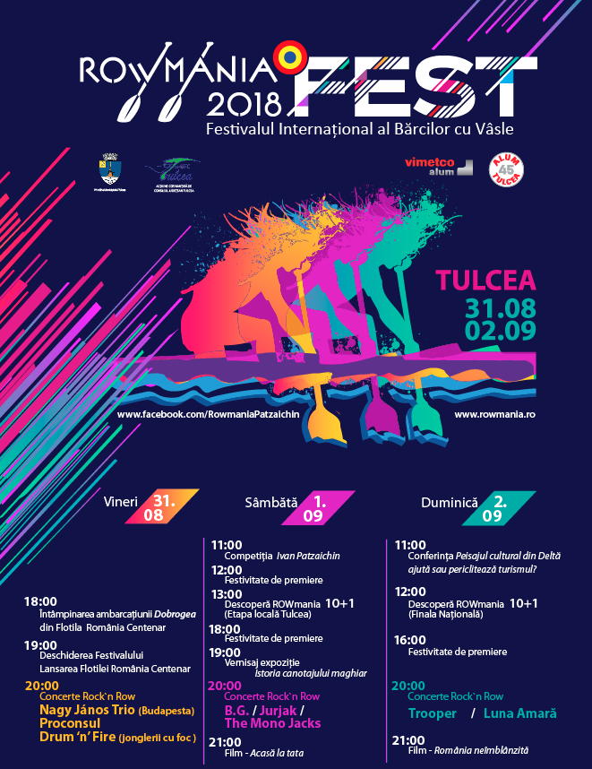 Tulcea și #RowmaniaFEST sărbătoresc Unirea lansând Flotila Centenar