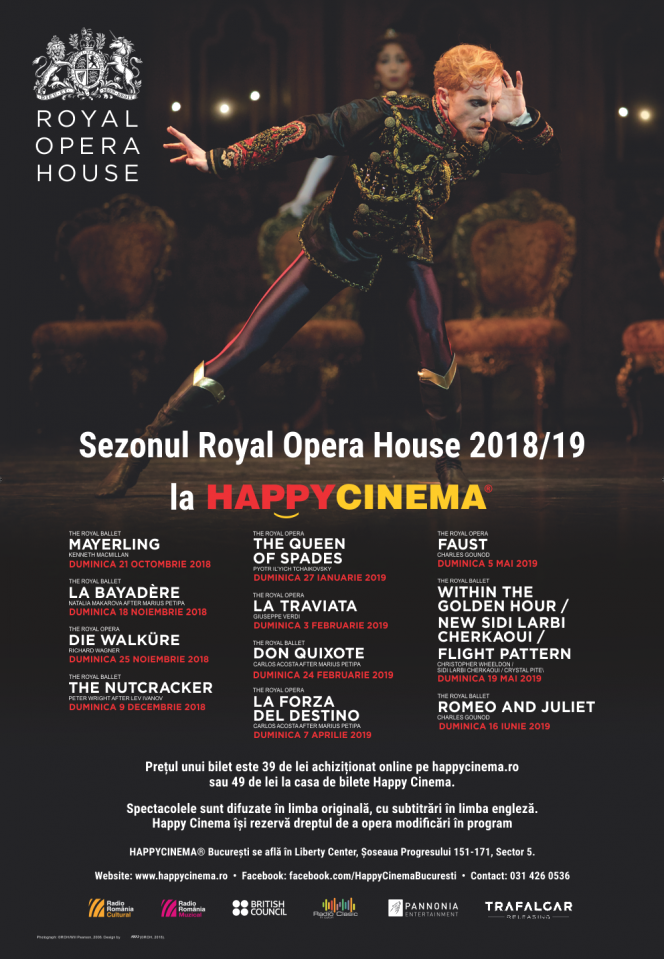 Sezonul 2018/19 Royal Opera House la Happy Cinema București