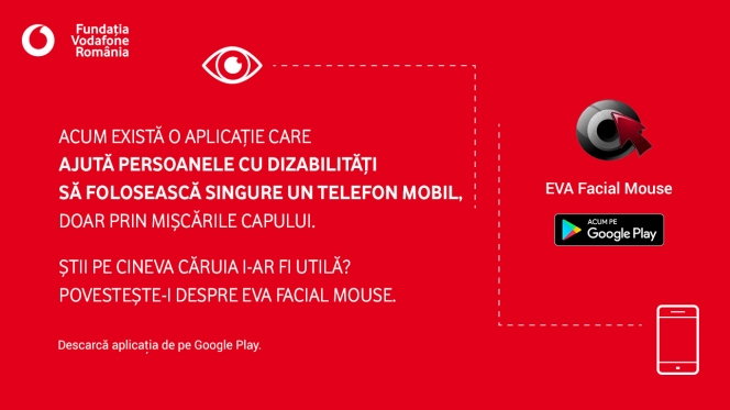 Fundația Vodafone România lansează EVA Facial Mouse